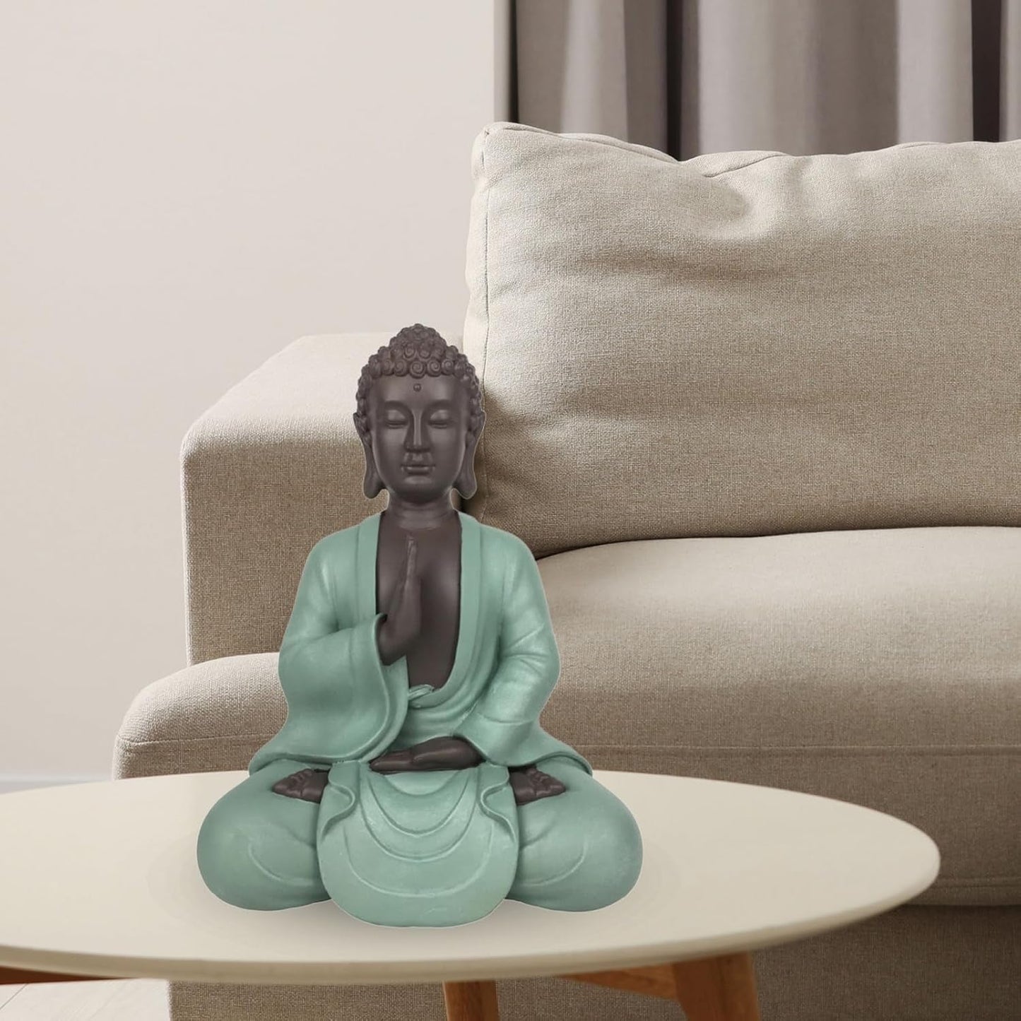 Zen Arôme SBM5 Zen Bodhi Statue, grün/braun, 20 cm hoch Statuetten und Skulpturen Naty Shop