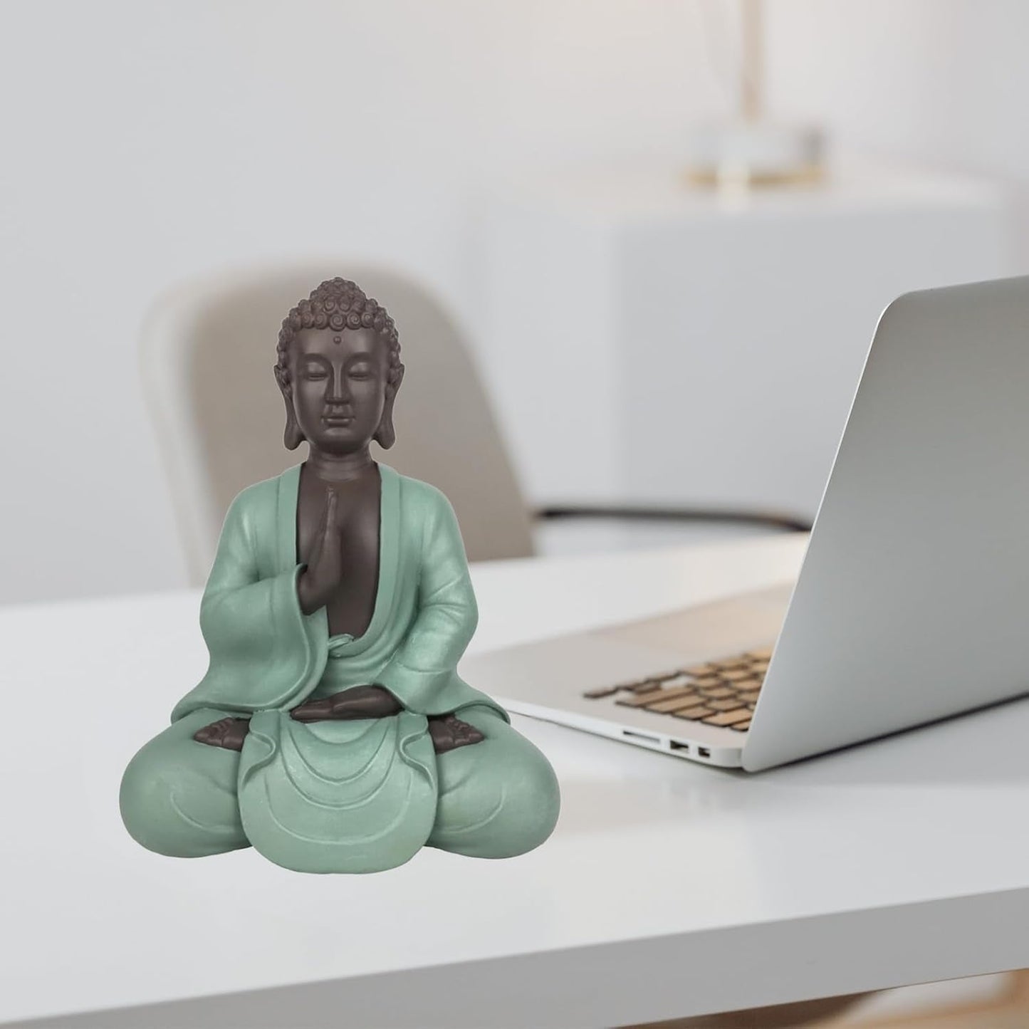 Zen Arôme SBM5 Zen Bodhi Statue, grün/braun, 20 cm hoch Statuetten und Skulpturen Naty Shop