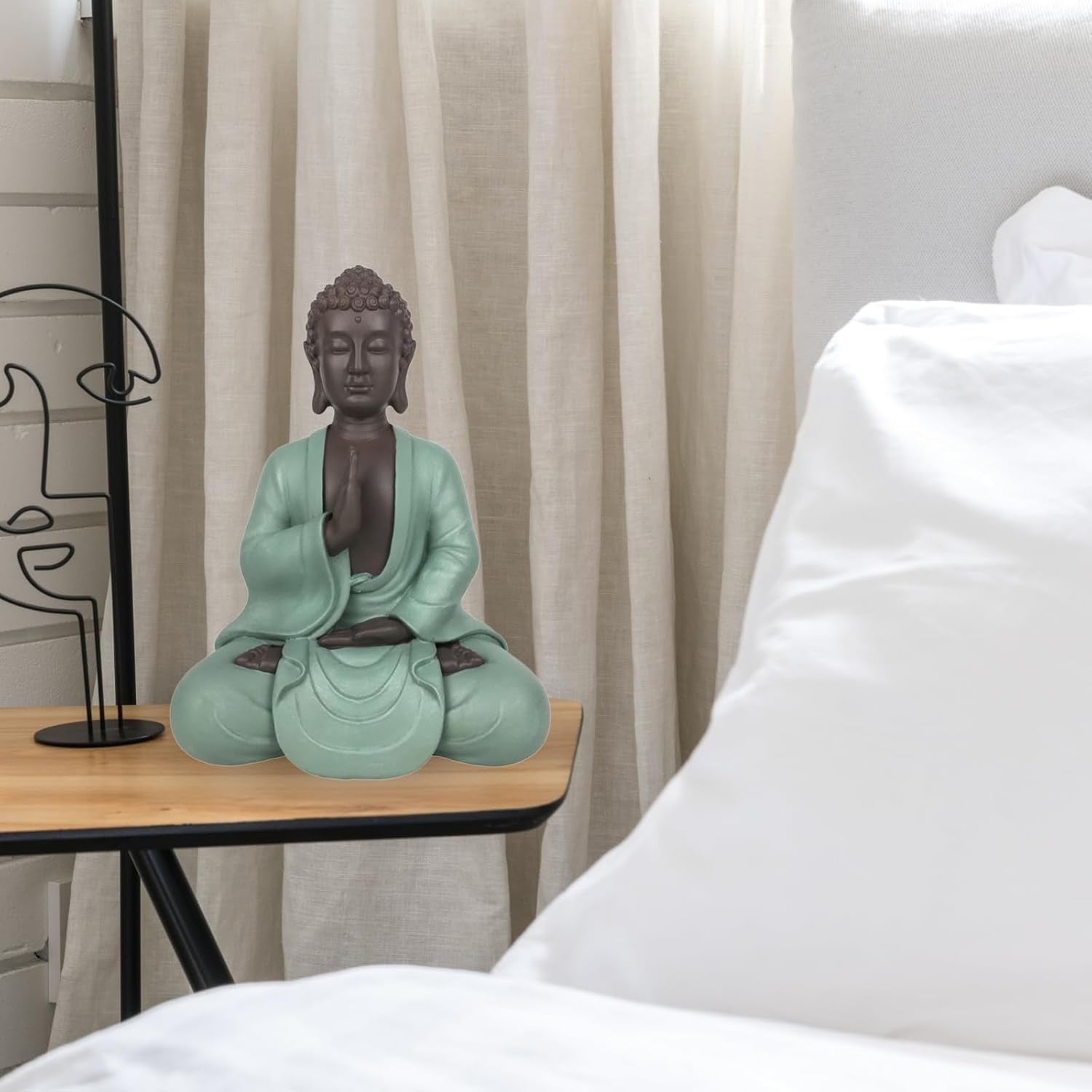 Zen Arôme SBM5 Zen Bodhi Statue, grün/braun, 20 cm hoch Statuetten und Skulpturen Naty Shop