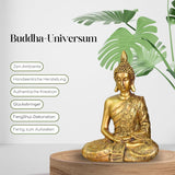 Zen'Light - Statuette mit Buddha-Kopf Sanci - Dekoration für Zen, Meditation und Feng Shui - Geschenk für eine entspannende und spirituelle Atmosphäre - Buddha-Statue - Höhe: 18 cm - Farbe: Gold Statuetten und Skulpturen Naty Shop