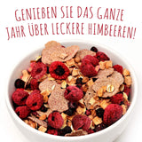 Gefriergetrocknete Himbeeren, KEINE chinesischen Produkte, 500g gefriergetrocknete ganze Früchte, ohne Zusatzstoffe, fruchtig, hergestellt in Deutschland. Trockenprodukte Naty Shop
